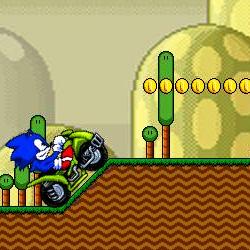 Игра Sonic ATV in Mario Land