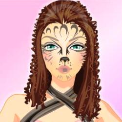 Игра Make-up in the style of a cat
